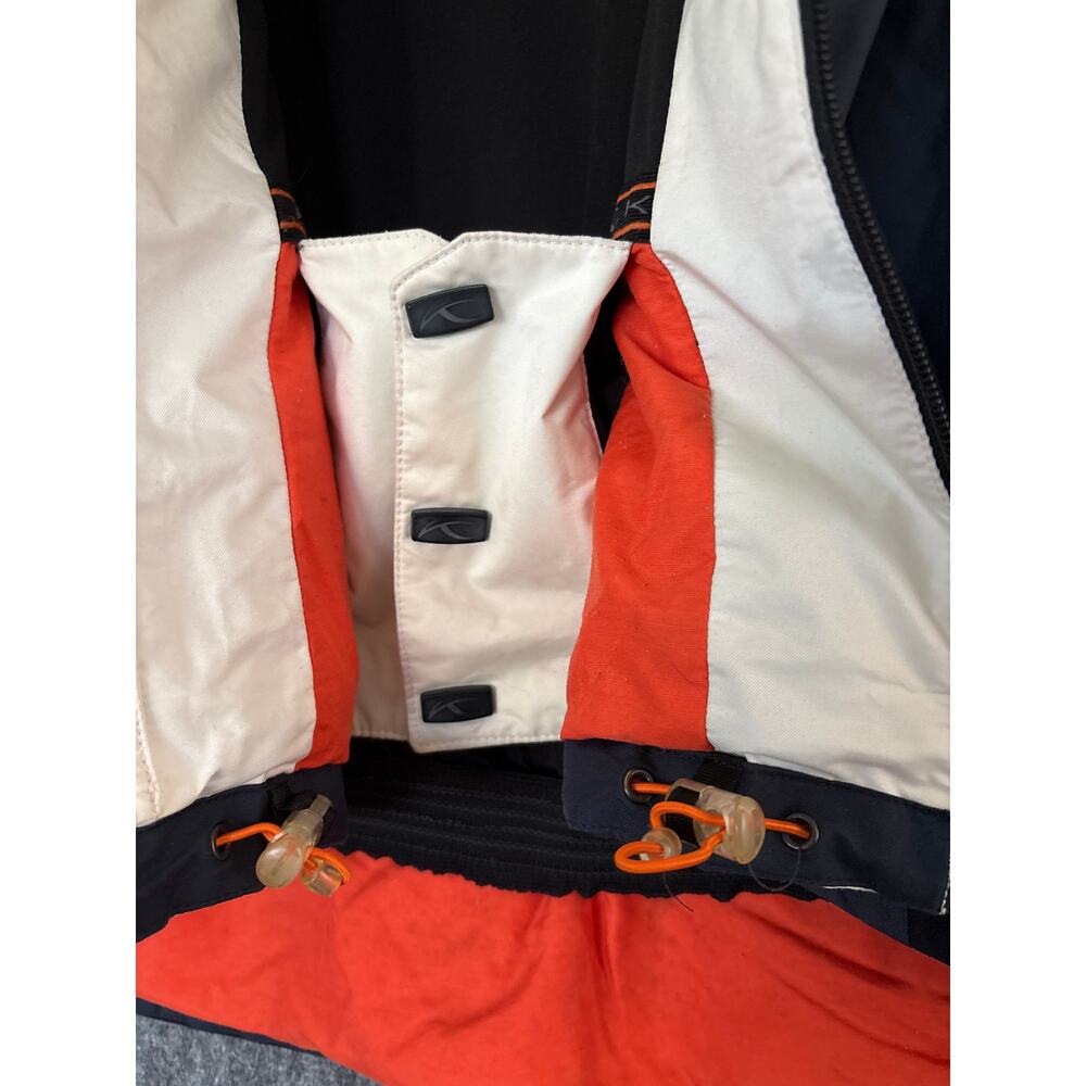 Kjus Vintage Ski Outdoor Hooded SympaTex Mens Jacket Gray/Black/Orange Size XL - Picture 6 of 8